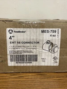 Stck. 4 - Madison Elec 4" EMT SET SCHRAUBVERBINDER MES-759 - 4 Stück * Neu - Bild 1 von 2