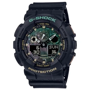 New Casio G-Shock Ana-Digital Rusted Metal Black Resin Strap Watch GA-100RC-1A - Picture 1 of 1