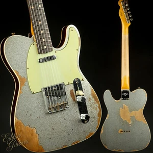 Fender Custom Shop 1960 Telecaster Custom Heavy Relic – Silver Sparkle #CZ569320 - Picture 1 of 24