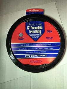 Stanco 421-6, Electric Range 6" Porcelain Trim Ring, Fits Most GE & Hotpoint - Picture 1 of 2