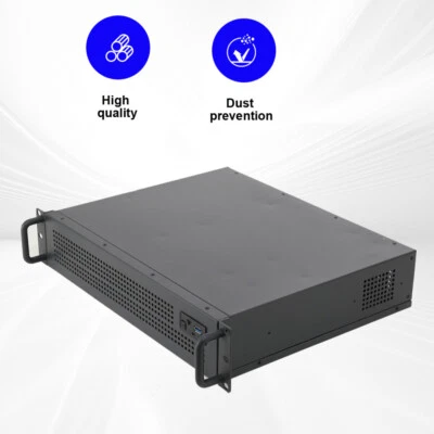 19 Inch Rackmount Server Enclosure 2U 2U Black - Only 38cm Deep - Image 1 of 4
