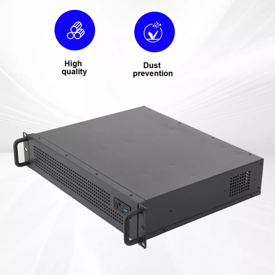 19 Inch Rackmount Server Enclosure 2U 2U Black - Only 38cm Deep - Image 1 of 4