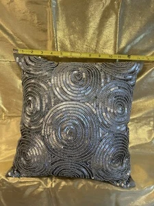 Decorative Sofa Pillow Cover Silver 14"x14, Home Decor Silk - Honestly Silver - Picture 1 of 4