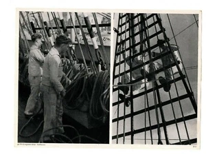 WWII German Kriegsmarine Training Warship Original Photo **AUTHENTIC** WW2 - Picture 1 of 2