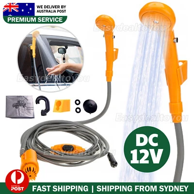 Automobile Shower Set Portable Travel Trip Camp Boat Car Caravan 12V Water Pump - image 1 of 4