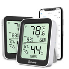 Govee Indoor Hygrometer Thermometer 2 Pack, Humidity Temperature Gauge with Larg