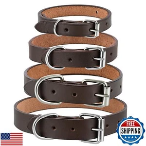 PBF Genuine Leather Dog Collar – Heavy Duty, Thick and Durable Collar for Sma - Picture 1 of 5