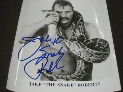 WWF LEYENDA JAKE "LA SERPIENTE" ROBERTS AUTOGRAFIADO RARO 8X10 CON CERTIFICADO DE AUTENTICIDAD ¡ENVÍO! Foto 1 de 4