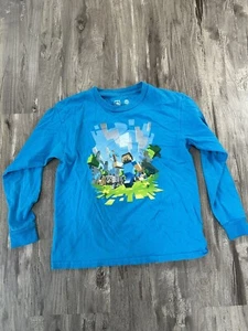 Offizielle Mojang Minecraft Kinder Jugend Größe Medium 10-12 gebraucht, in einwandfreiem Zustand türkisblau - Bild 1 von 3