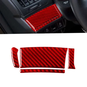 4Pcs For Infiniti G37 Sedan 2010-13 Red Carbon Fiber Dashboard Panel Side Cover - Picture 1 of 11