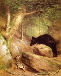 The Disputed Way by William Holbrook Beard Giclee Art Print + Ships Free - Picture 1 of 3