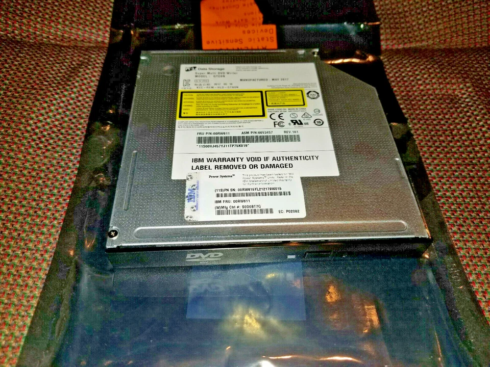 IBM Fru# 00RW611 SATA Slimline DVD-RAM ODD Optical Disk Drive- NEW - Image 1 of 1