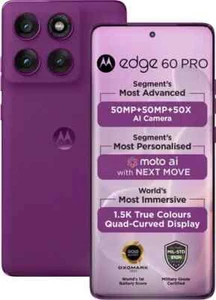 Motorola Moto Edge 60 Pro 5G-Factory 8GB 256GB Sparkling Grape - Picture 1 of 18