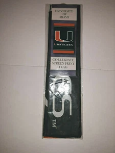 Miami Hurricanes College Screen Print Banner 28" x 40" - Picture 1 of 2