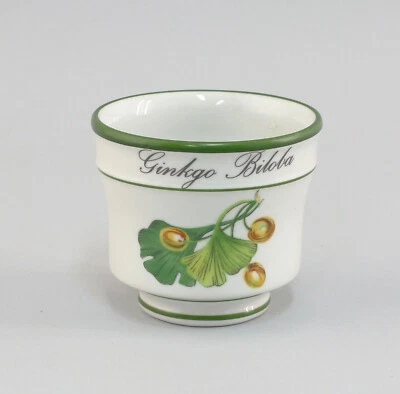 9988443 Porzellan Blumentopf Übertopf Ginkgo grün Kämmer 8x7cm - Bild 1 von 2