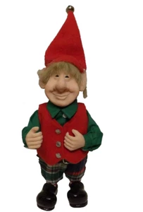 Zims die Elfen selbst Elfenmütze mit Glocke rot Weste kariert Hose 2000 Weihnachten - Bild 1 von 11