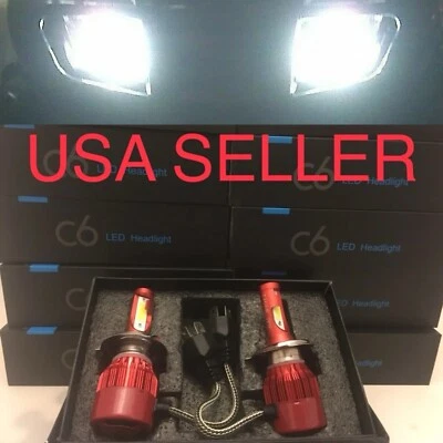 H4 Led Headlight Bulbs Fit KIA Soul 2020 - 2025 Gt Lx Ex S 3 Prong Model Lights - Image 1 of 4