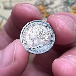 1872H 10C Toned Canada Ten Cents Queen Victoria - Picture 1 of 8
