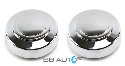 NEW 94-97 FORD F25O F350 2WD SRW TRUCK CHROME FRONT 16" WHEEL CENTER CAPS PAIR - Image 1 of 4