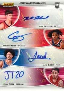 Panini Rookie Signatures Reed Sheppard Bub Carrington Jared McCain Jaylon Tyson - Bild 1 von 1