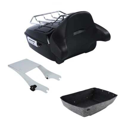 King Trunk Pad Two Up Mount Rack Fit For Harley Touring Road King 97-08 US - Image 1 of 4