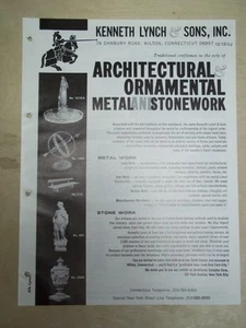 Folleto de colección de Kenneth Lynch&Sons ~ Iluminación de iglesia/vanas meteorológicas/reparadores de sol ~ Catálogo - Imagen 1 de 1