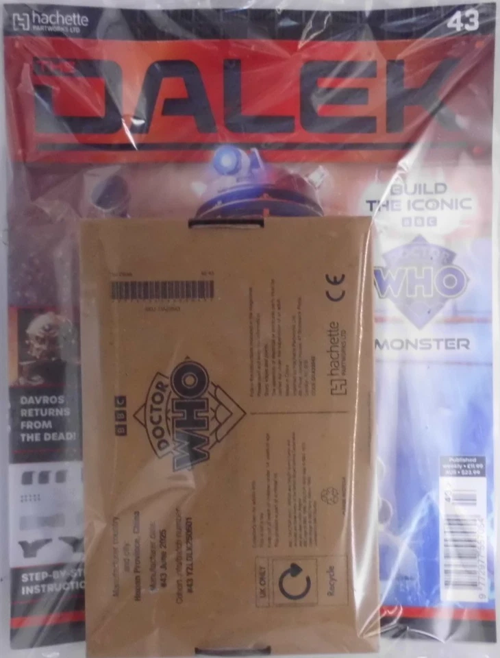 Hachette Build The Dalek partwork #43 Iconic BBC Doctor Who Monster 82cm Tall - Image 1 of 1