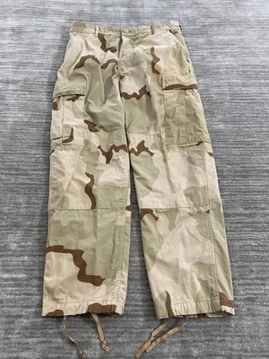 VINTAGE US Military Pants Mens Medium Short Desert Camo DCU Cargo Made USA 90s - Image 1 of 4