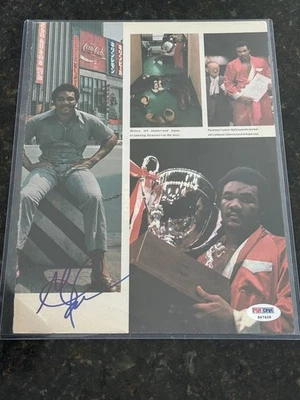 George Foreman Authentic Autographed Signed Magazine Page Photo PSA/DNA - Image 1 of 4
