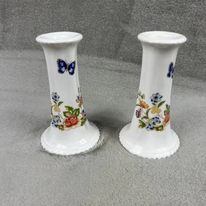 Aynsley Kerzenständer "Cottage Garden" Fine Bone China 2er Set - Bild 1 von 14