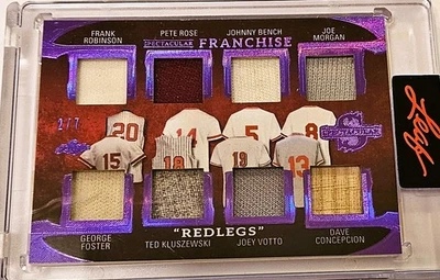 2025 Leaf Spectacular "REDLEGS" 8 Jersey Bat ROSE, BENCH, VOTTO, ROBINSON, #2/7 - Image 1 of 2