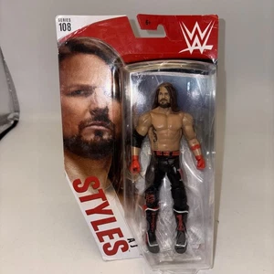 AJ STYLES WWE Mattel Basic Superstars Series 108 6" figure card is creased - Picture 1 of 2