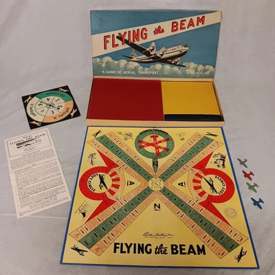 Flying The Beam Board Game 1941 Complete Metal Die Cast Planes Parker Brothers - Image 1 of 4