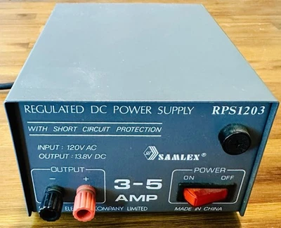 Fuente de alimentación Samlex RPS1203 regulada 13,8 V CC 3A 40,8 W 12 V PROBADA y funcionando Foto 1 de 3