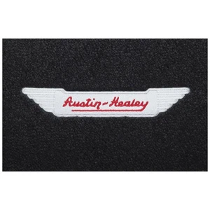 Austin-Healey 3000 tappetini per pozzetto ricamati, peluche nero, BJ7 BJ8, 240-492 - Foto 1 di 4