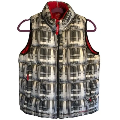 Niñas L.L. Chaleco acolchado Bean Goose Down bolsillos con cremallera etiqueta reflectante talla L Foto 1 de 4