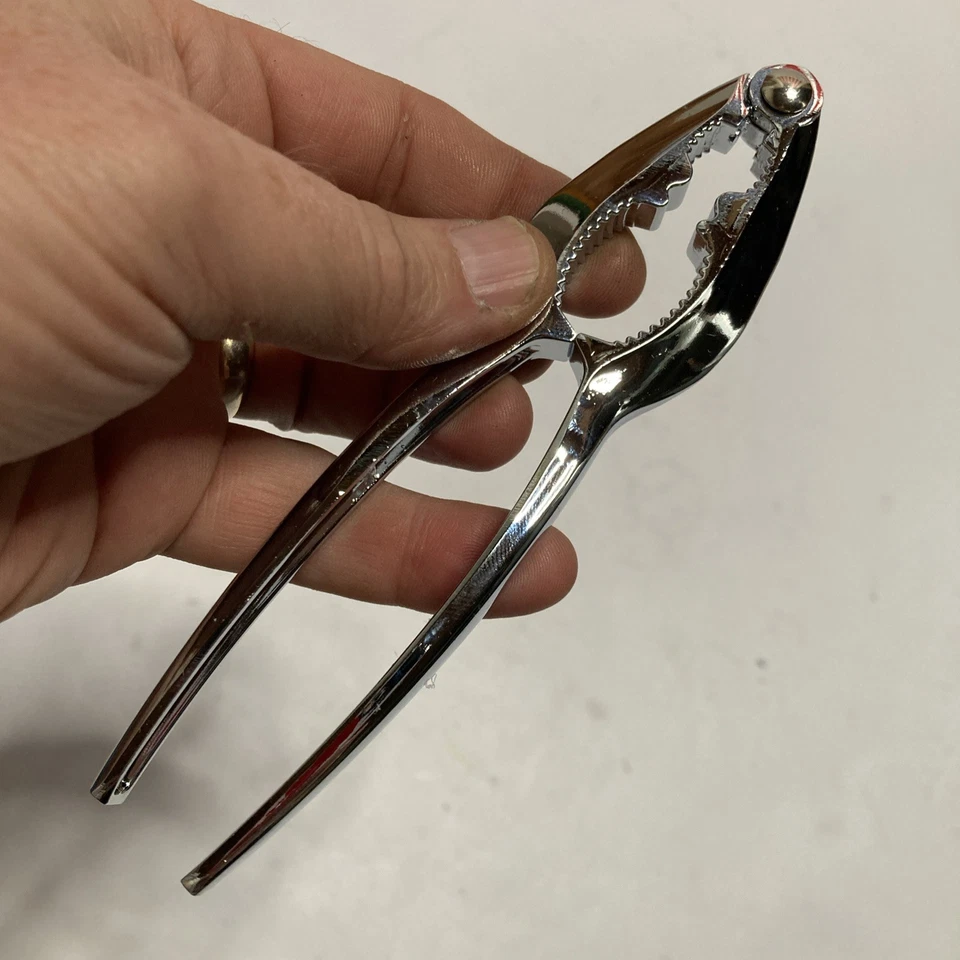 Nut Lobster Crab Claw Seafood Cracker 6" Sturdy Chrome Metal Winco #248 - Image 1 of 4