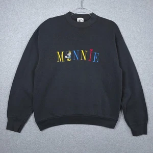 Vintage Disney Sweatshirt Womens Large Minnie Mouse 90s Crew Neck Pullover USA - Picture 1 of 9