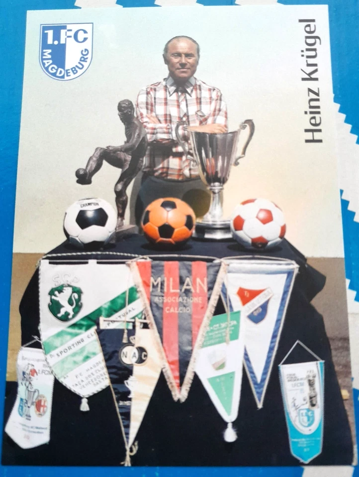 1974 Heinz KRÜGEL-1.FC MAGDEBURG EUROPAPOKALSIEGER🔵⚪🏆💙🤍2025 NICHT signiert ! - Bild 1 von 2