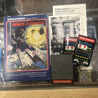 Space Armada • Mattel Intellivision Game + Manual (1981) Complete In Box Boxed - Image 1 of 4