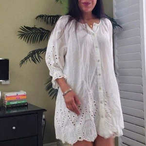 Natalie Martin White Mini Embroidered Dress S NWT - Picture 1 of 13