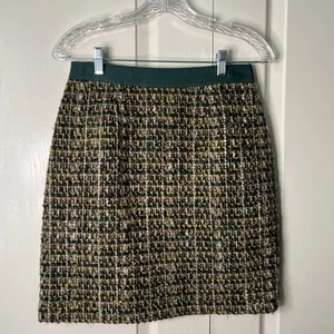 KATE SPADE Skirt Size 4 Green Tweed Wool Blend Straight Lined - Picture 1 of 7