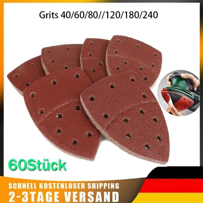 60x Schleifscheiben Set für Parkside PDS 290 C3 Multischleifer Schleifpapier - Bild 1 von 4