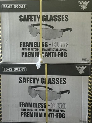 Lote de gafas de seguridad Workhorse - 300 pares - sin marco antiarañazos antiniebla - E542 Foto 1 de 4