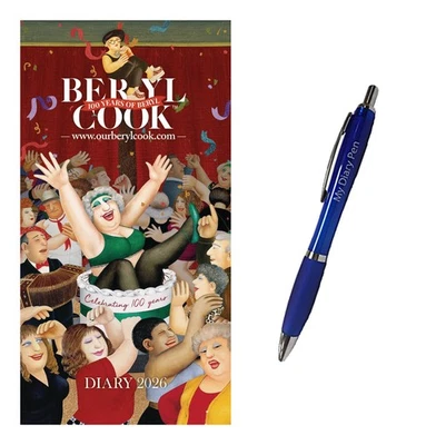 Beryl Cook Slim Diary 2026 + EXCLUSIVE LIMITED EDITION PEN