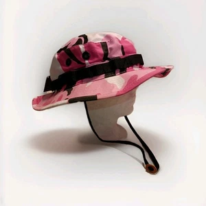 Cappello Boonie rosa mimetico - Rothco stile militare Boonie con mentoniera nuovo taglia 7 3/4 - Foto 1 di 4