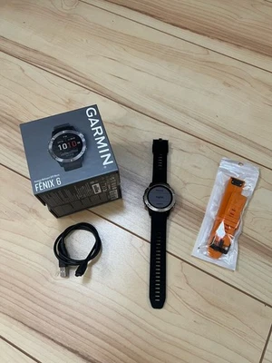 Garmin Fenix 6 Multisport GPS Watch 47mm Nero - Buone condizioni in scatola originale - Immagine 1 di 4