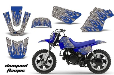 Pegatinas gráficas + #calcomanías PLT para Yamaha PW50 1990-2022 DIAMONDFLAMES EE. UU. Foto 1 de 3