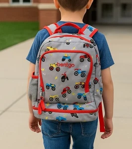 ® Bentgo Kids Lunch Backpack – Gray Monster Truck Print with Built-In Lunchbox - Picture 1 of 7