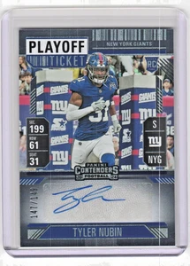 2024 Panini Contenders Tyler Nubin RC Playoff Ticket Auto /149 Giants #153 - Picture 1 of 2